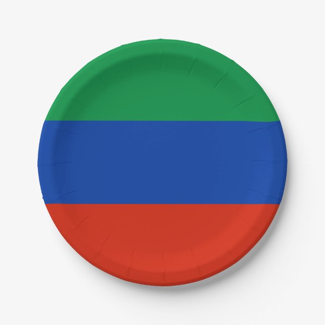 Dagestan Flag Paper Plate (Front)