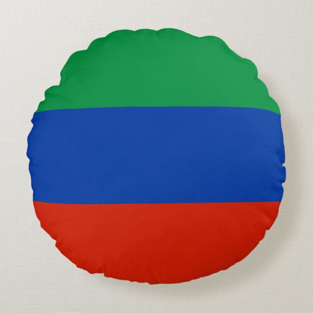 Dagestan Flag Round Cushion (Front)