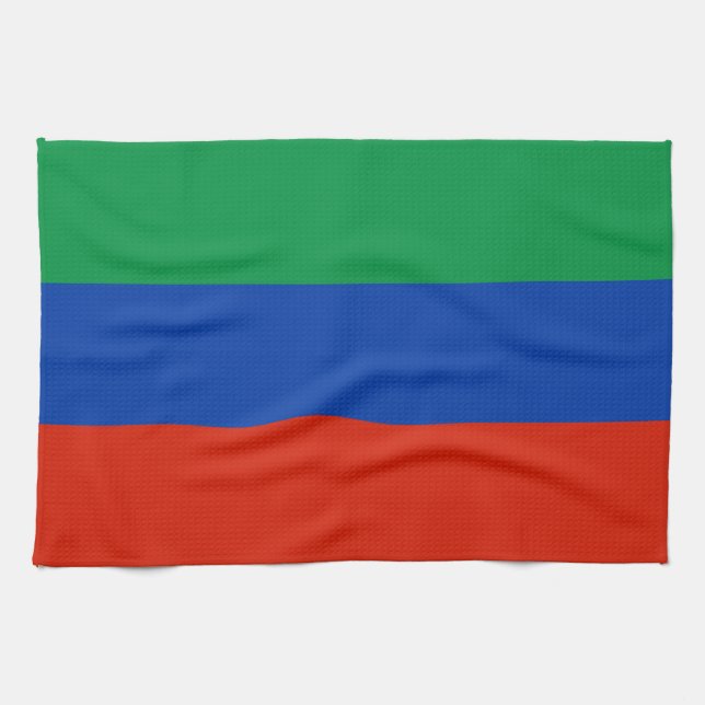 Dagestan Flag Tea Towel (Horizontal)
