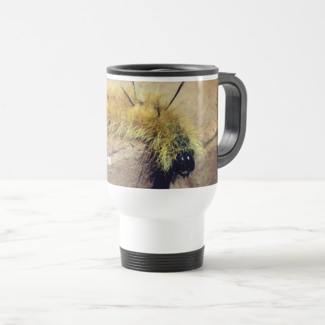 Dagger Moth Caterpillar Nature Personalised  Travel Mug (Front Right)
