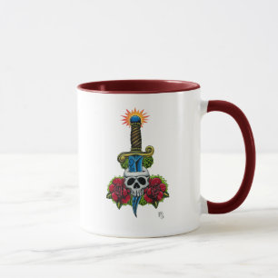 Dagger, Skull, and Roses Mug