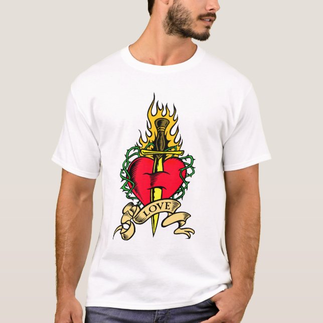Dagger Through Heart t-shirt (Front)
