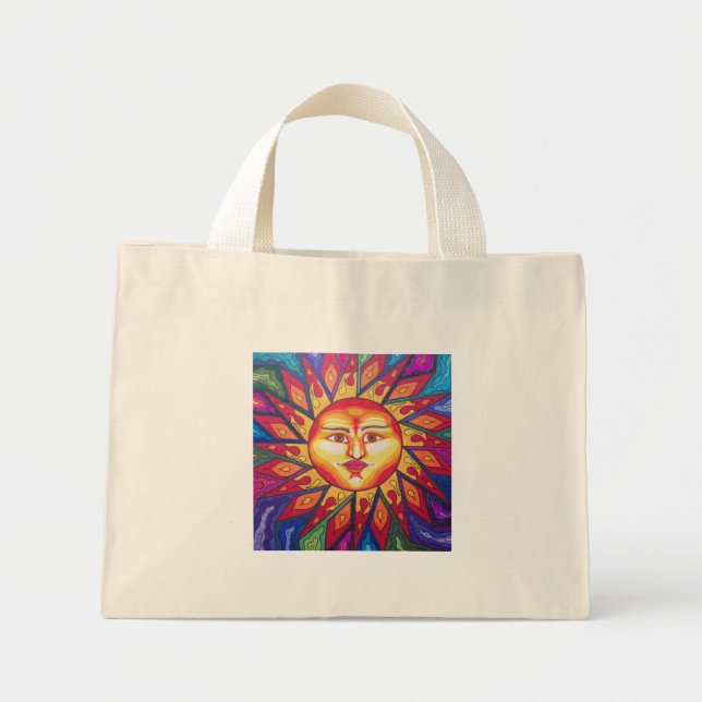 Daggered Sun Mini Tote Bag (Front)