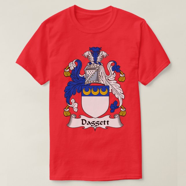Daggett Coat of Arms Family Crest  T-Shirt (Design Front)