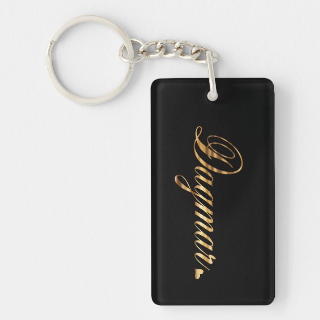 Dagmar gold Design Lettering Key Fans Ring (Front)