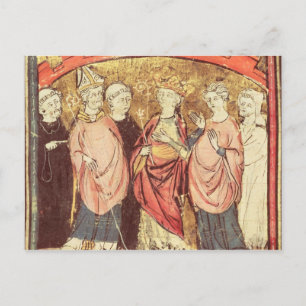 Dagobert I , King of Franks receiving the Kingdom Postcard