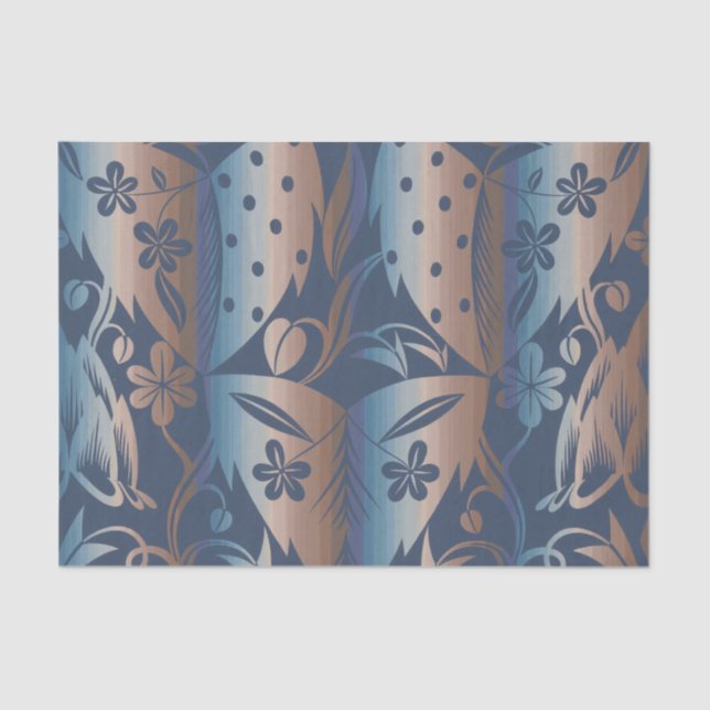 Dagobert Peche Vintage Grosse Blätter Tissue Paper (Front)