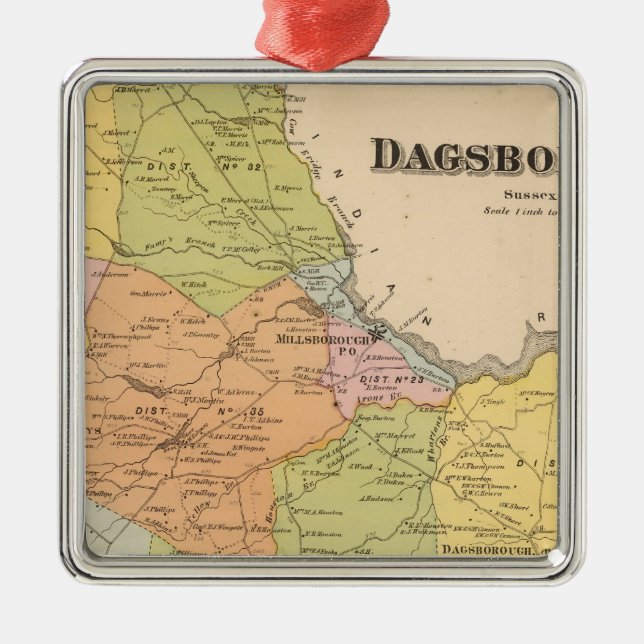 Dagsborough Metal Tree Decoration (Front)