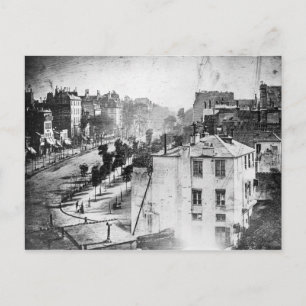 Daguerre Boulevard du Temple First Photograph Postcard