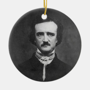 Daguerreotype of Edgar Allan Poe by C.T. Tatman Ceramic Tree Decoration