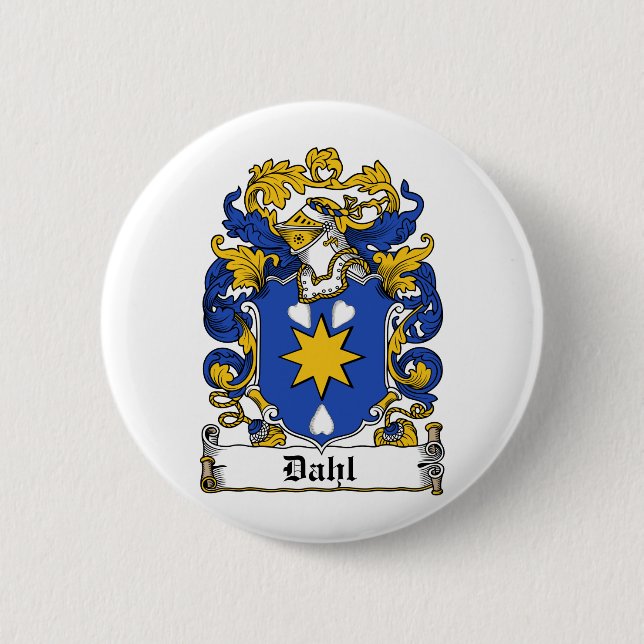Dahl Family Crest 6 Cm Round Badge (Front)
