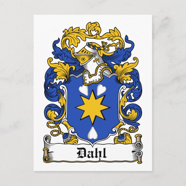 Dahl Family Crest Postcard (Front)