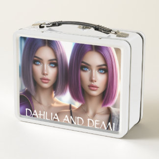 Dahlia and Demi Metal Lunch Box