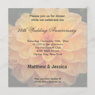 Dahlia Anniversary Invitation