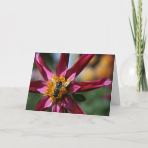 Dahlia & Bee Blank Card