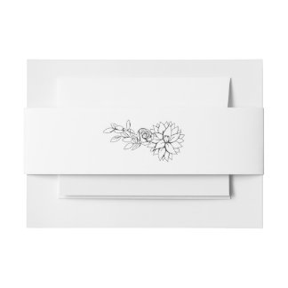 Dahlia Belly Band Invitation Belly Band