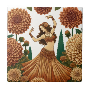 Dahlia Belly Dancer Tile