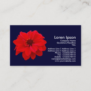 Dahlia, Bishop of Llandaff - Dark Navy Blue Business Card