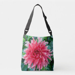Dahlia Bloom, Soft Botanical Crossbody Bag