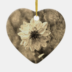 Dahlia Ceramic Tree Decoration