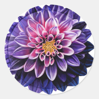 Dahlia Classic Round Sticker