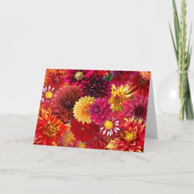 Dahlia Collage Card (Front)