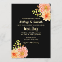 Dahlia & Daisy Spring Country Wedding Invitation