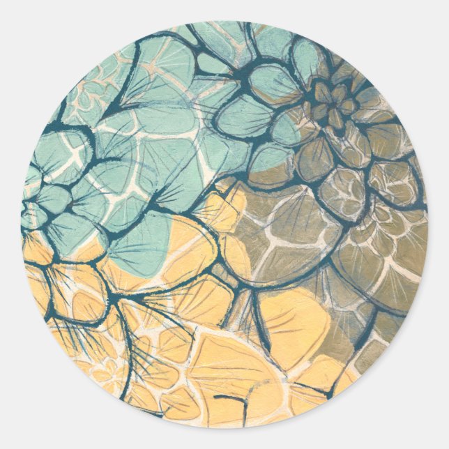 Dahlia Dance I Classic Round Sticker (Front)