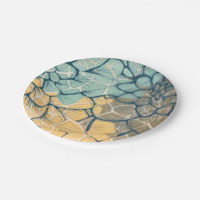 Dahlia Dance I Paper Plate (Angled)