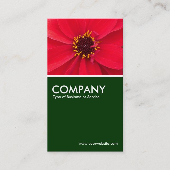 Dahlia - Dark Green Business Card (Front)