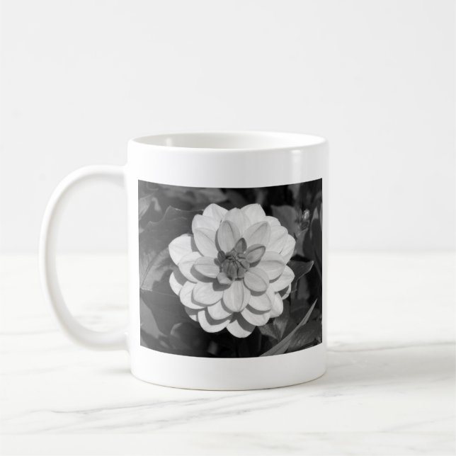 Dahlia 'David Howard' B&W Coffee Mug (Left)