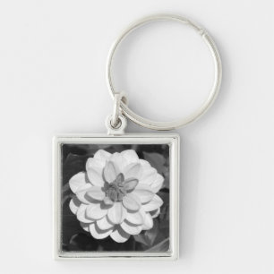 Dahlia 'David Howard' B&W Key Ring