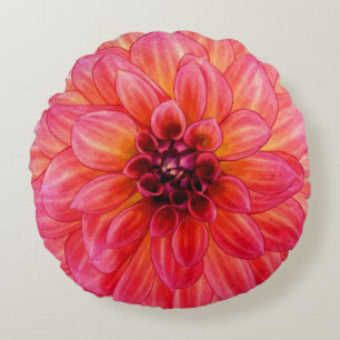 Dahlia Denise Round Cushion