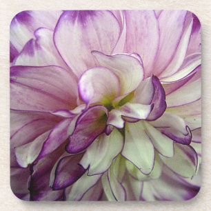 Dahlia Design Set of 6 Square Cork Coasters