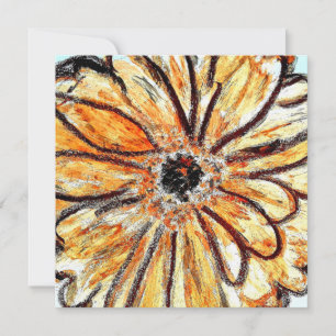 Dahlia Flat Greeting Card