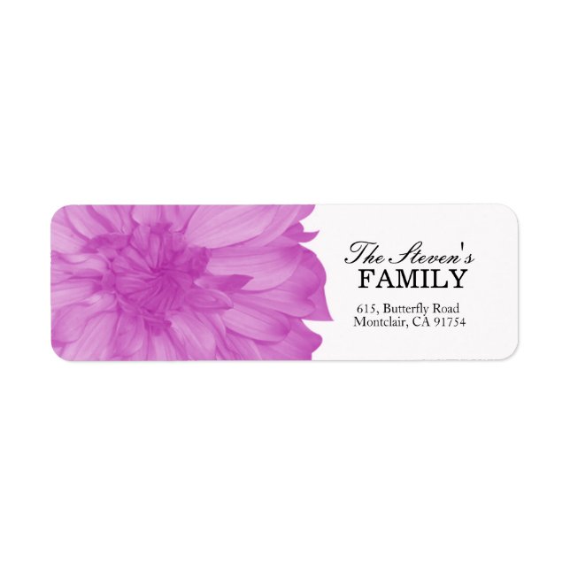 Dahlia -Floral Labels (Front)
