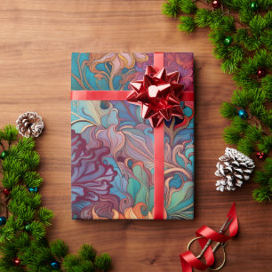 Dahlia Floral Tapestry Wrapping Paper