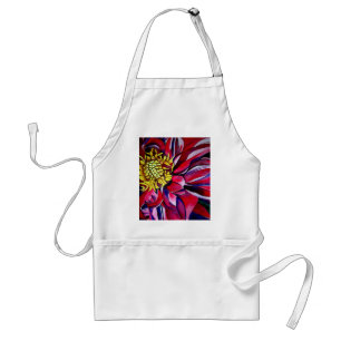 Dahlia flower abstract original flower art standard apron