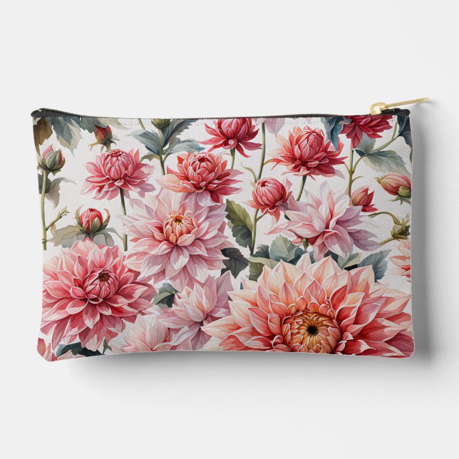 Dahlia flower accessory pouch (Back)