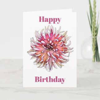 DAHLIA FLOWER CARD