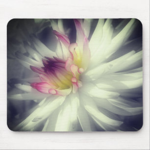 Dahlia Flower Close Up Black And White  Mouse Mat