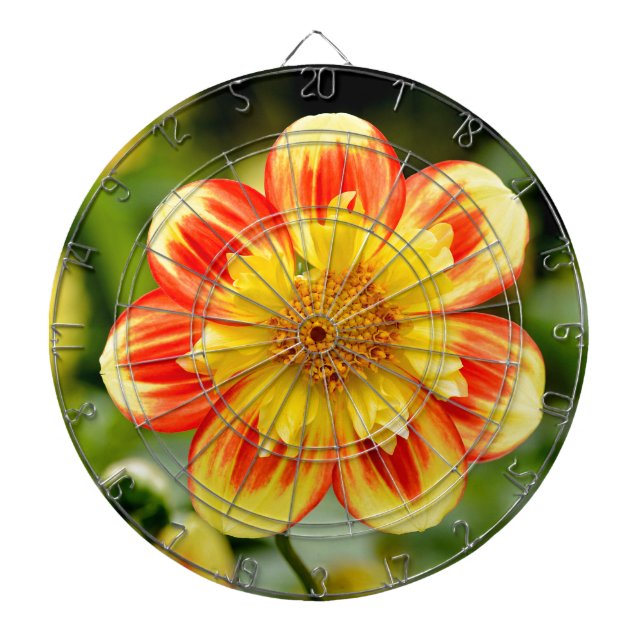 Dahlia flower dartboard (Front)