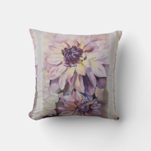 DAHLIA FLOWER DECORATIVE TOSS PILLOW