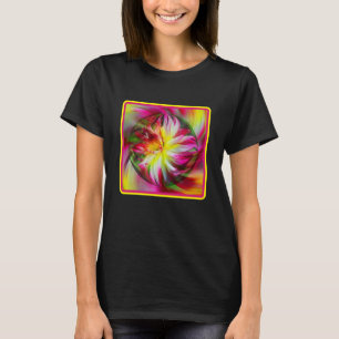 Dahlia Flower Floral Abstract Art  T-Shirt