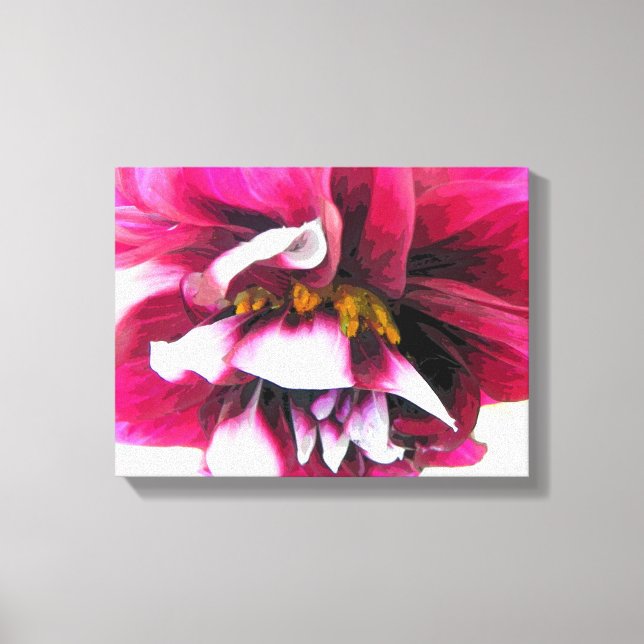 Dahlia Flower Fun Canvas Print (Front)