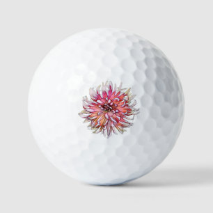 DAHLIA FLOWER GOLF BALLS