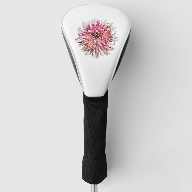 DAHLIA FLOWER GOLF HEAD COVER (Front)