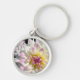 Dahlia Flower Keychain Add Your Test custom