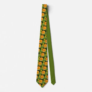 Dahlia flower neck tie