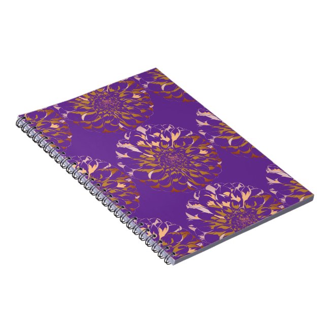 Dahlia flower notebook (Right Side)